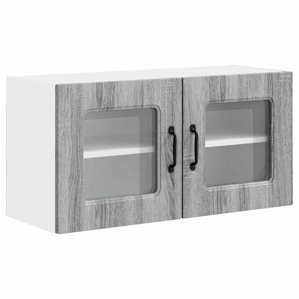 vidaXL Keukenkast Kalmar Grijs Sonoma 80 x 31 x 40 cm Bewerkt hout