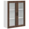 vidaXL Wandglas cabinet PORTO Bruin Eiken 80 x 31 x 100 cm