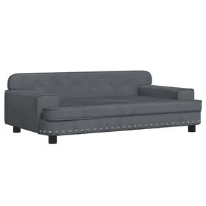 vidaXL Hondenmand 90x53x30 cm fluweel donkergrijs