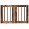 vidaXL Hondenhekje met standaards 2 pcs Oud hout 60 x 80 cm