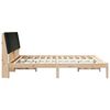 vidaXL Bedframe Bruin en zwart 200 x 200 cm Massief grenenhout