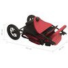 vidaXL Kinderwagen staal rood