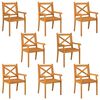 vidaXL Tuinstoelen 8 st massief acaciahout