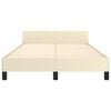 vidaXL Bedframe zonder matras 120x190 cm kunstleer cr&egrave;me