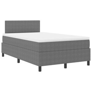 vidaXL Boxspringbed Lichtgrijs en wit. 120 x 200 cm Katoen Stof