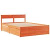 vidaXL Bedframe zonder matras massief grenenhout wasbruin 120x190 cm