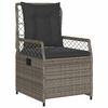 vidaXL Tuinstoelen 2 st verstelbaar poly rattan grijs