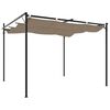 vidaXL Pergola met uitschuifbaar dak 295x292x230 taupe