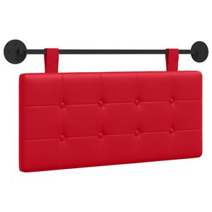 vidaXL Hangend Hoofdeinde Wandgemonteerd Rood 100 x 55 x 5 cm Nep Leer