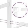 vidaXL Bedframe met hoofdbord metaal wit 160x200 cm