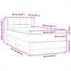 vidaXL Boxspring met matras fluweel lichtgrijs 90x210 cm