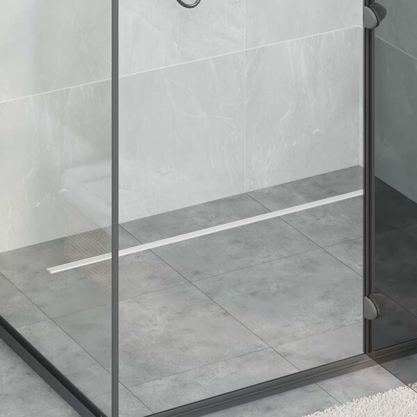 vidaXL 360&deg; Doucheafvoer Met Slank Model Zilver 100 cm