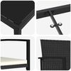 vidaXL Tuin eettafelset 5 pcs Zwart Gepoedercoat staal