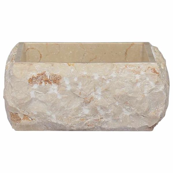 vidaXL Gootsteen 30x30x13 cm marmer cr&egrave;mekleurig