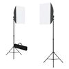 vidaXL Fotostudioset met softboxlampen en achtergrond