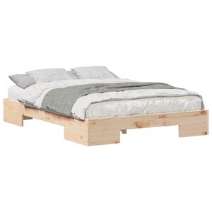 vidaXL Bedframe Bruin 135 x 190 cm