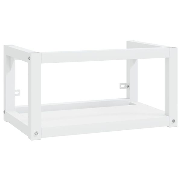 vidaXL Wastafelframe wandgemonteerd 59x38x31 cm ijzer wit