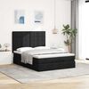 vidaXL Ottoman bed met matras en LED's 140x200cm stof zwart