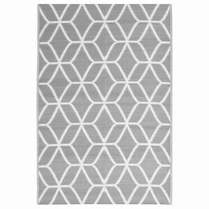 vidaXL Buitenkleed ARAKIL 140x200 cm polypropeen grijs