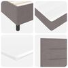 vidaXL Boxspringbed met matras met hoofdeinde Taupe 90 x 190 cm Stof