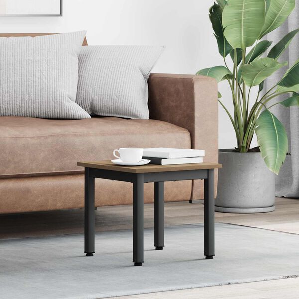 vidaXL Salontafel Ambachtelijk eiken 40 x 40 x 36 cm Bewerkt hout