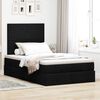 vidaXL Ottoman bed met matras 120x200cm stof zwart