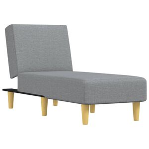 vidaXL Chaise longue stof lichtgrijs