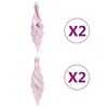 vidaXL 65-delige Kerstballenset roze/rood/wit