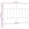 vidaXL Hoofdbord metaal wit 120 cm