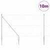 vidaXL Afrasteringspaal Zilver 10 x 0,8 m (25 x 25 mm gaas) Staal