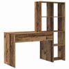 vidaXL Bureau met plank Oud Hout 138,5 x 55 x 143 cm Bewerkt hout