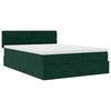 vidaXL Ottoman bed met matras en LED's 140x190cm fluweel donkergroen