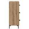 vidaXL Dressoir met lade Artisan Eiken 34,5 x 34 x 90 cm Bewerkt hout