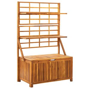vidaXL Opbergbox met latwerk 99x55x160 cm massief acaciahout