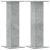 vidaXL Speakerstandaards 2 st 30x30x80 cm bewerkt hout betongrijs