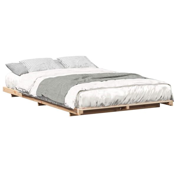 vidaXL Bedframe Bruin 120 x 200 cm Massief grenenhout