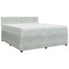 vidaXL Boxspringbed met matras Lichtgrijs 180 x 200 cm Fluweel