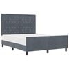 vidaXL Boxspringbed met hoofdeinde Donkergrijs 160 x 200 cm Fluweel