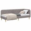 vidaXL Hoekbedframe met hoofdeinde Taupe 80 x 200 cm Stof