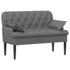 vidaXL Loungebank met knopencomfort Donkergrijs 111 x 68 x 80 cm Stof