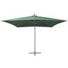 vidaXL Zweefparasol met aluminium paal 300x300 cm groen