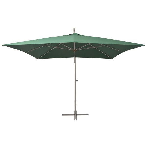vidaXL Zweefparasol met aluminium paal 300x300 cm groen
