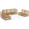vidaXL 7-delige Loungeset massief grenenhout honingbruin