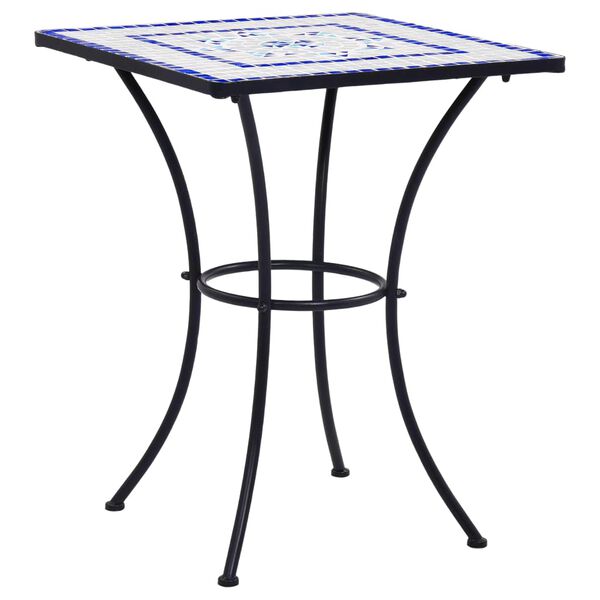 vidaXL Bistrotafel moza&iuml;ek 60 cm keramiek blauw en wit