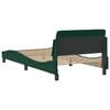 vidaXL Bedframe "Dover" 100x200 cm fluweel donkergroen