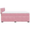 vidaXL Boxspring met matras fluweel roze 140x190 cm