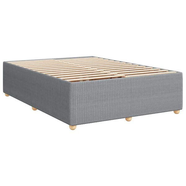 vidaXL Bedframe zonder matras stof lichtgrijs 140x200 cm