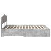 vidaXL Bedframe met hoofdeinde Beton Grijs 140 x 190 cm Bewerkt hout