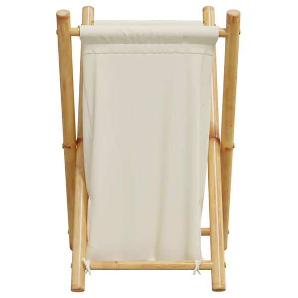 vidaXL Wasmand 41,5x36x63,5 cm bamboe crèmewit