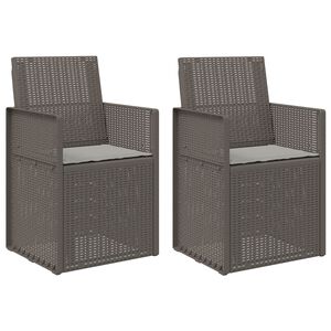 vidaXL Tuin Eetstoelen 2 st Lichtgrijs PP
